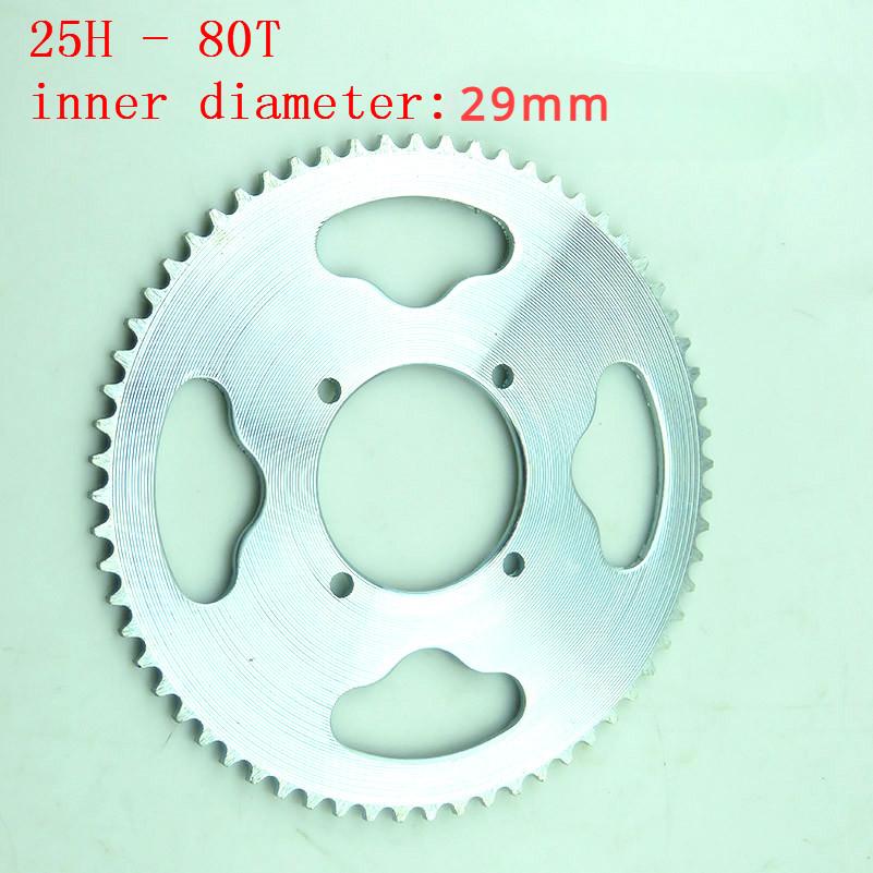 29/54mm 80 Tooth 25H Rear Chain Sprocket For 2 Stroke 47cc 49cc Engine Chinese Mini ATV Quad 4 Wheeler Pocket Bike Scooter Goped