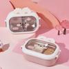 Портативный ланч-бокс из нержавеющей стали для детей, в форме милого кролика, большой емкости, контейнер для хранения продуктов, герметичный ланч-бокс Bento