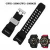 Для Casio G-SHOCK Черно-золотой ремешок для часов Big Mud King GWG-1000 GWG-1000GB Высококачественный модифицированный силиконовый ремешок из смолы для мужских часов
