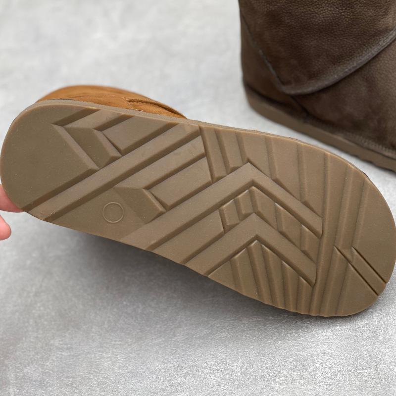 Johnature Зимние ботинки из натуральной кожи, плюшевые теплые хлопковые туфли с круглым носком, на плоской подошве, короткие ботинки