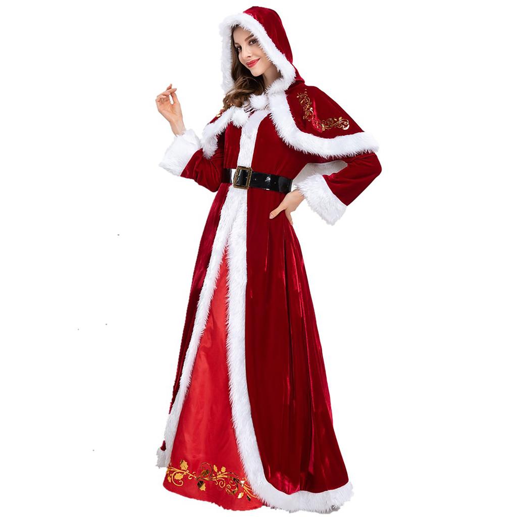 Fashion Women Christmas Cosplay Princess Dress Vintage Witch Dress