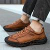 Модные мужские кожаные повседневные кроссовки ручной работы дышащая обувь мягкие низкие рабочие туфли