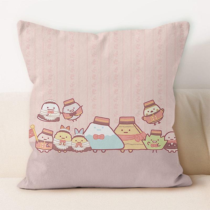 Милая наволочка для подушки Sumikko Gurashi 'Время чаепития', Милый чехол для подушки для домашнего декора