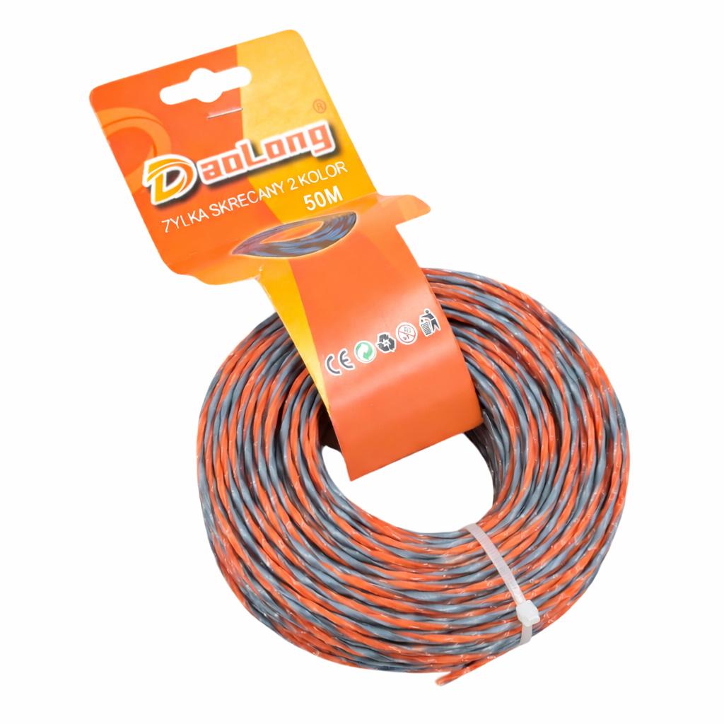 Żyłka Do Kosy Spalinowej 2,7 Mm 50 M Skręcana Pleciona 2 Kolor Do Podkaszarki
