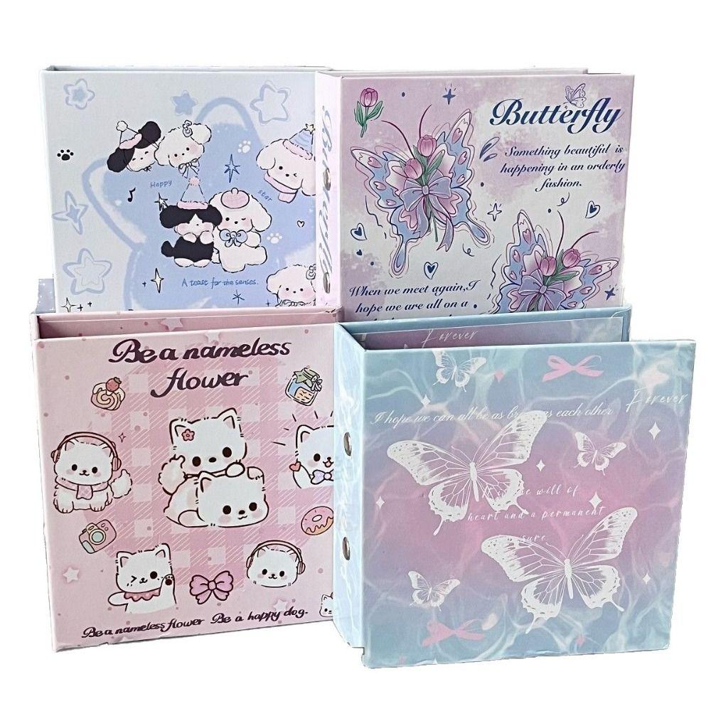 Буклет для коллекции фотокарточек с дизайном бабочки/щенка, держатель для фотокарточек на кольцах, концертный