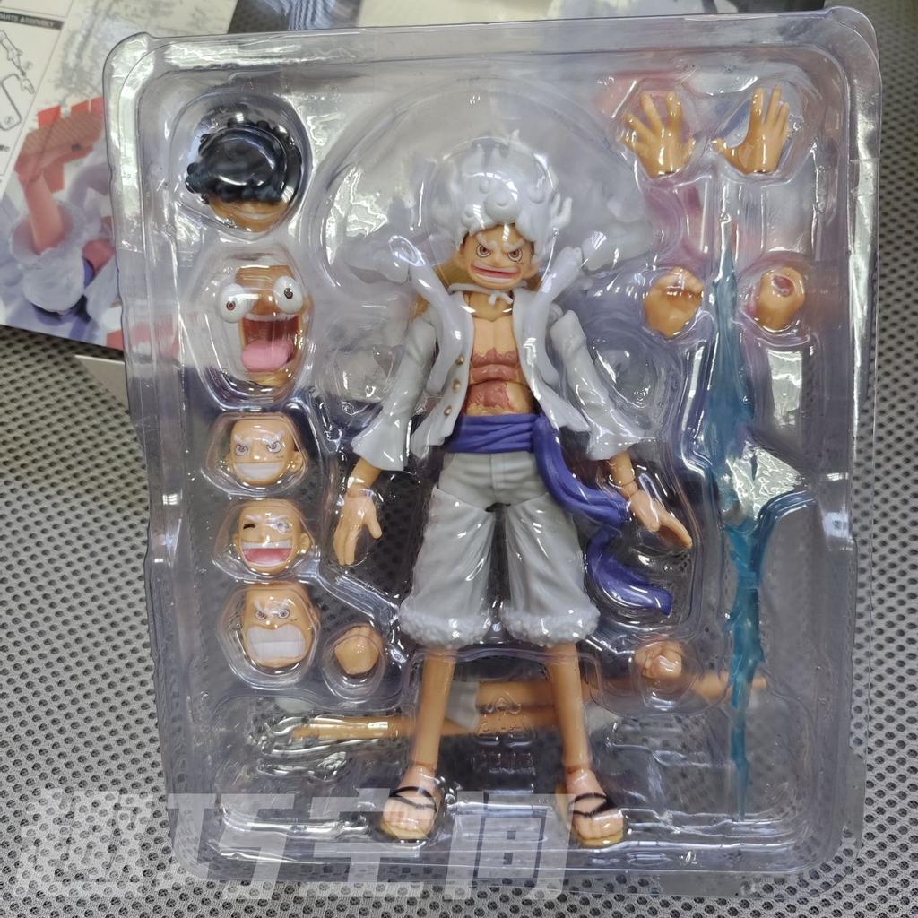 SHF One Piece Gear 5 Луффи Ника Фигурка Модель Игрушка с Несколькими Лицами Аксессуары Многосуставная