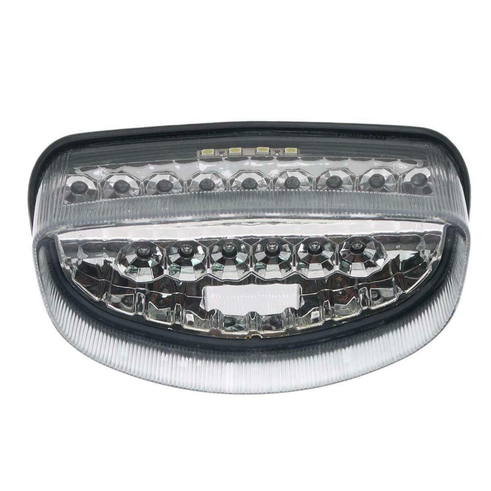 YUANYE Motorcycle Integrated Tail Light with Turn Signals and Brake Light for Honda CBR1100XX Hornet 250 (1997-1998) and 600 (1998-2003) (Transparent)