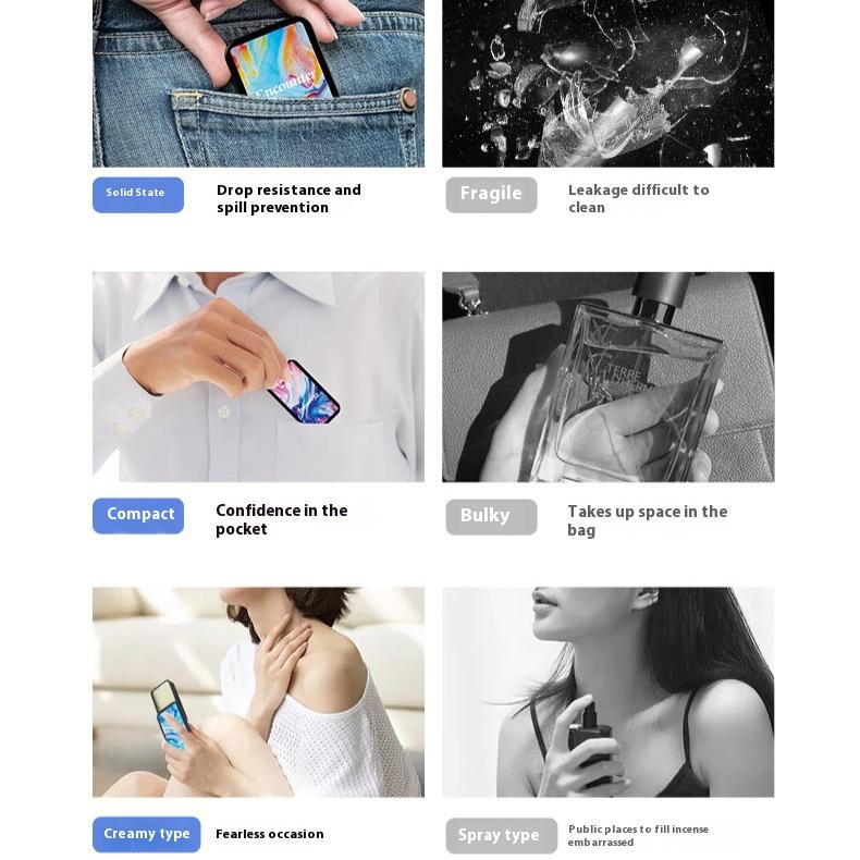 Твердый бальзам Стойкий аромат Портативный для устранения запаха