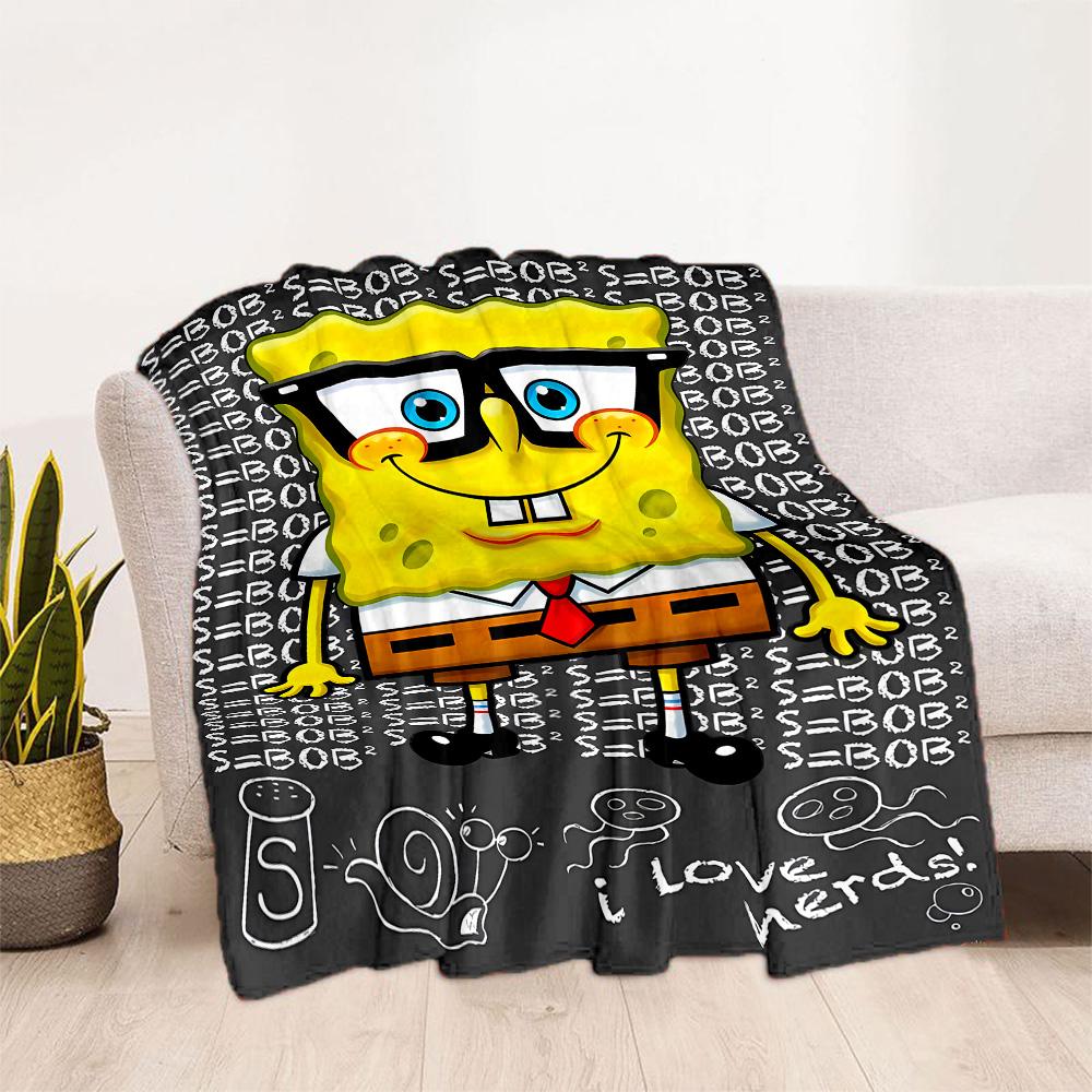 Spongebob Snail Adventure Blanket Comfortable Perfect for Picnics Livingroom Office Four Seasons Universal Stylish Decor Gifts For Family Or Friends