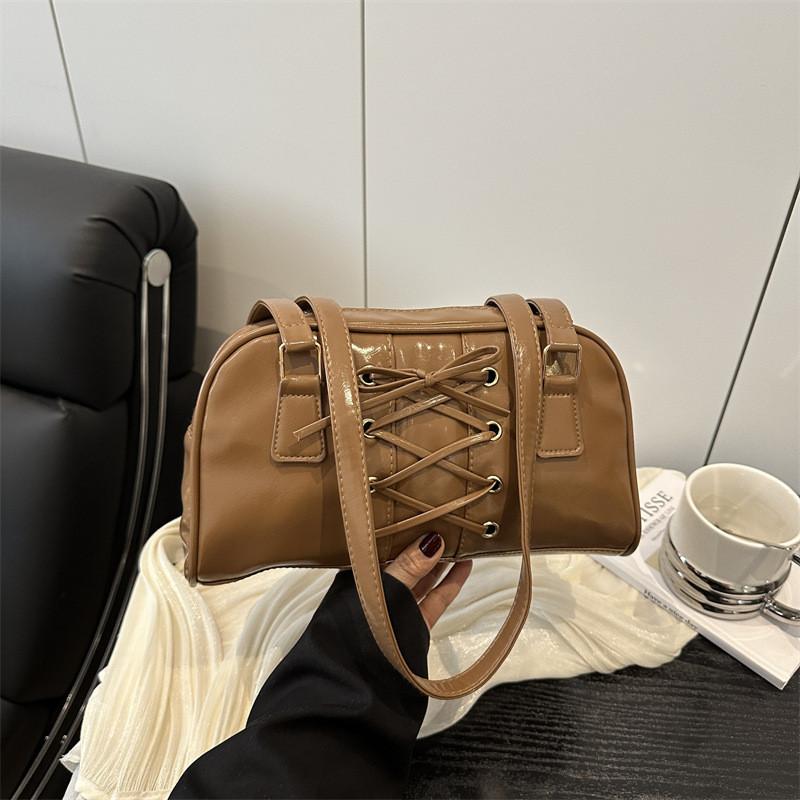 Женская сумка-тоут из искусственной кожи большой вместимости, стильная уличная одежда с ремешком и бантом для повседневного использования