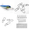 Premium Stainless Steel Fishing Fastlock Needle Swivels Snap Duo-lock Hooks Tackle Set Of 100