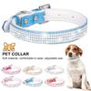Ошейник для домашних животных с мягкой текстурой, декоративный, регулируемый, для собак, инкрустированный стразами, ошейник для домашних животных