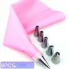 8Pcs Silicone Pastry Bag Tips Kitchen DIY Icing Piping Pastry Bags Nozzle Set Cake Decorating Tools