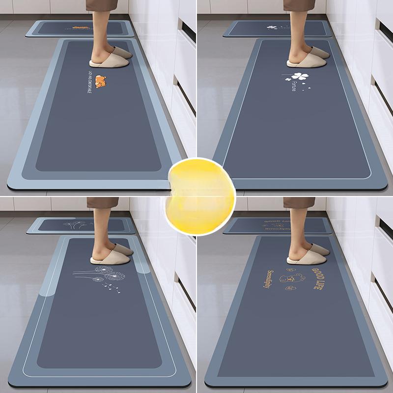 Коврик для пола кухни Diatom Mud Dirty Anti-slip Mat Simple Air-Soaching Water Absorbing Mat Home Easy to Cleaning Long Foot Mat