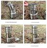Portable Windproof Stainless Steel Wood Stove & Folding Pot Set for Outdoor Camping & BBQ