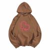 2025 Autumn Hoodie Women's Casual Hooded Sweatshirt Creative Hoodie Matching Streetwear Heart Pattern Monogram Hoodie CYXX109