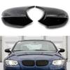 Подходит для BMW 3 серии E90 E91 E92 E93 320i 325i Поздняя модель Корпус зеркала заднего вида с левой стороны - Высокоглянцевый черный полированный вид