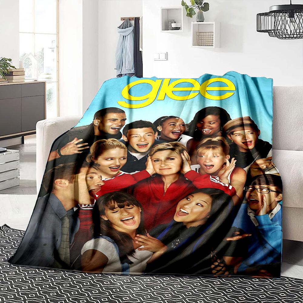 Glee Cast Poses Blanket Soft Throw Blanket For Home Bedroom Bed Sofa Travel Office Solid Christmas Blanket