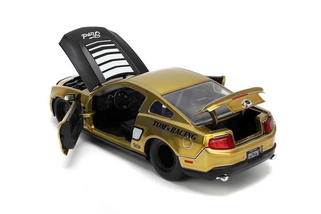 Jada Toys BIGTIME MUSCLE 2010 Ford Mustang GT Готовый продукт JADA33055 1/24 Золотой/Черный