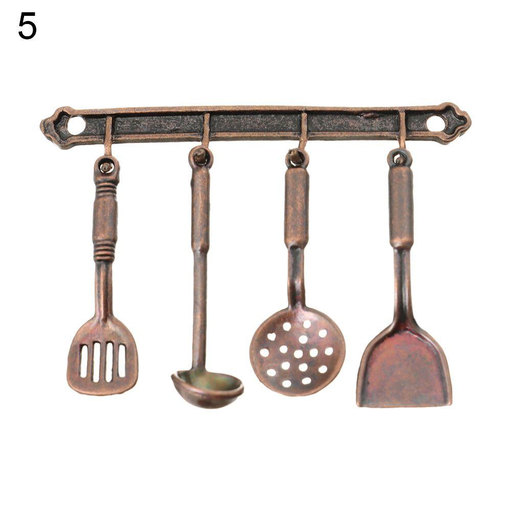 Мебель Ложка Кастрюля Мини Набор Столовых Приборов Имитация Посуды Аксессуары для Кукол Миниатюрная Посуда