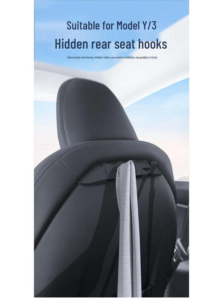 Updated Rear Seat Backrest Hook Cover for Tesla Model 3Y