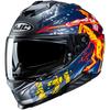 HJC HELMETS Motorcycle Helmet with Sun and Intercom Smart HJC HJH264 RED XL Full-Face Built-in Visor, Ventilation, Built-in Compatible, I71, Taurus,
