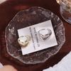 Korean Style Geometric Open Ring Jewelry Accessories Wide Finger Buckle Cute Metal Heart Ring  Gift