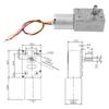 DC 12 24V Brushless Worm Motor Speed Reduction Gear Motor 4 150Rpm(12V 90RPM)