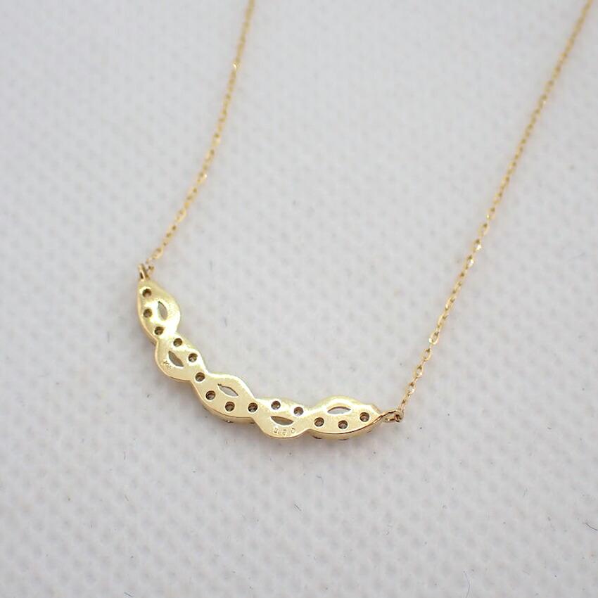 [Новое] Бриллиантовое колье/подвеска K18YG [i3-1]