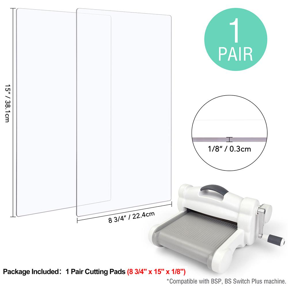 2Pcs/Pair Cutting Pads Compatible with BSP&BS Switch Plus For Cutting Machine Plastic Replacement Cutting Plate 38.1/32.3*22.4cm