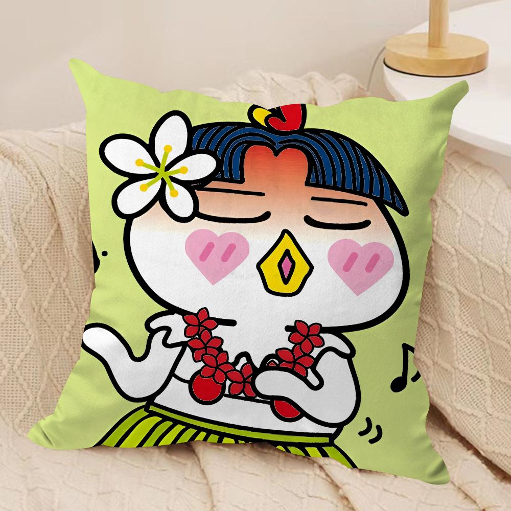 Kwaii Anime BBuldak RRameSn Cushion Cover Pillowcase Ultra Soft Skin Friendly Fabric Cloud Like Comfort  Concealed Zipper