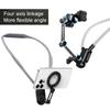 Universal Neck Mount Phone Camera Holder,Magnetic And Clip Compatible With IPhone Samsung 360 Rotation Hands-Free For Video Live 6