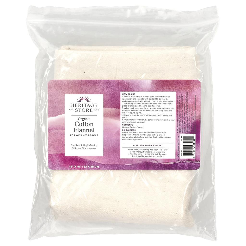 Органическая хлопчатобумажная фланель, 1 фланель, 33 X 38 см(13" X 15")