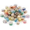 10/25/50pcs Christmas Theme Resin European Beads Large Hole Xmas Pattern European Charm Bracelet Spacer Beads for DIY Jewelry Making Supplies