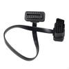 Low Profile OBDII Extension Cable 16 Pin Male To Female Flexible Diagnostic Extender Cord Adapter