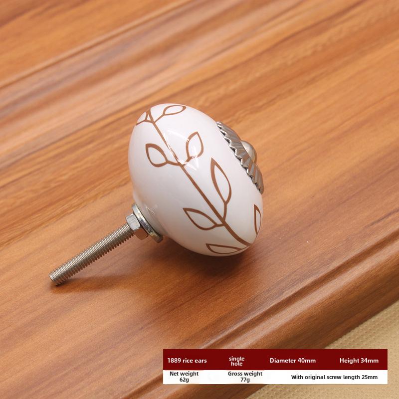 Керамическая ручка с одним отверстием в европейском стиле для шкафов и ящиков
