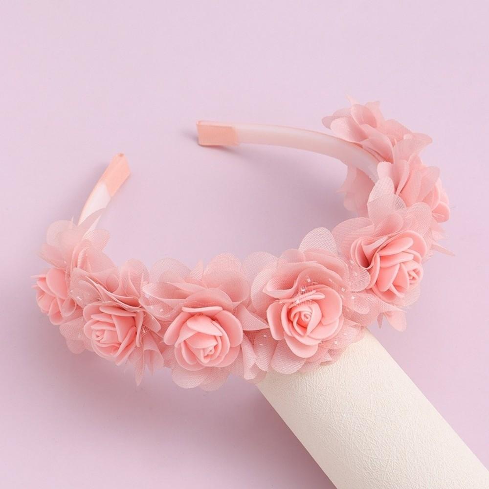 Non-slip Kids' Floral Headbands Sweet Fresh Style Hair Hoop Floral Hairbands Hair-friendly