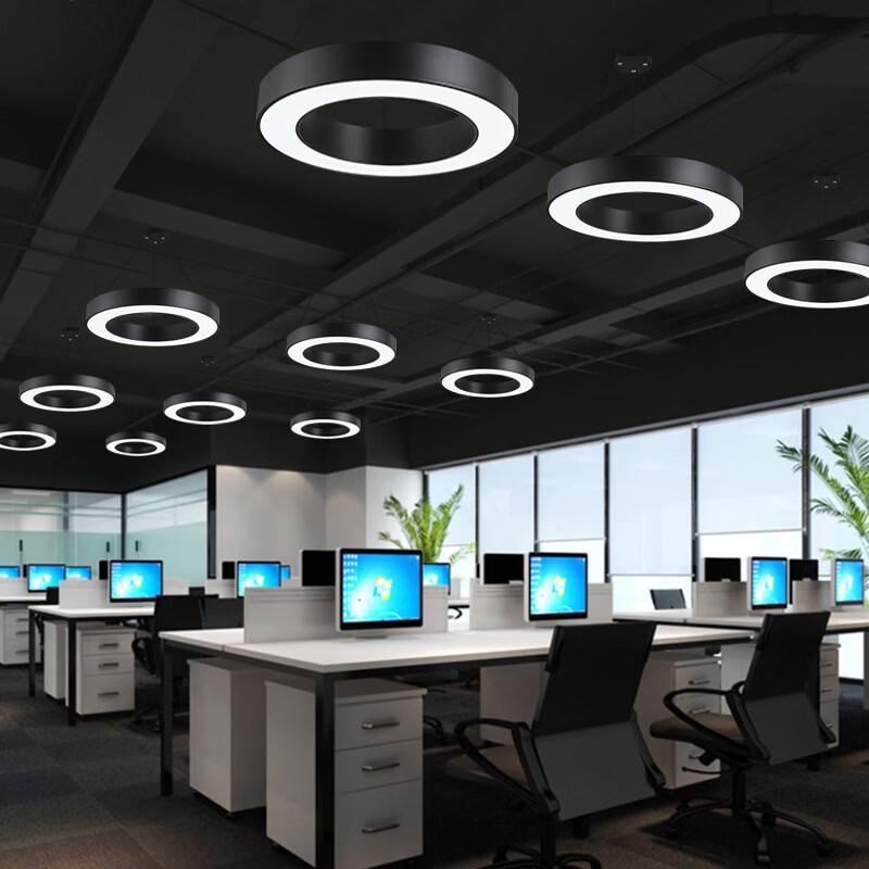 OEING Modern Industrial LED Hollow Round Pendant Light