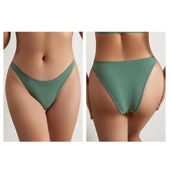 Women Thongs Low Waist Seamless Solid Color High Elasticity Anti-septic Soft Breathable Briefs Intimate Clothes