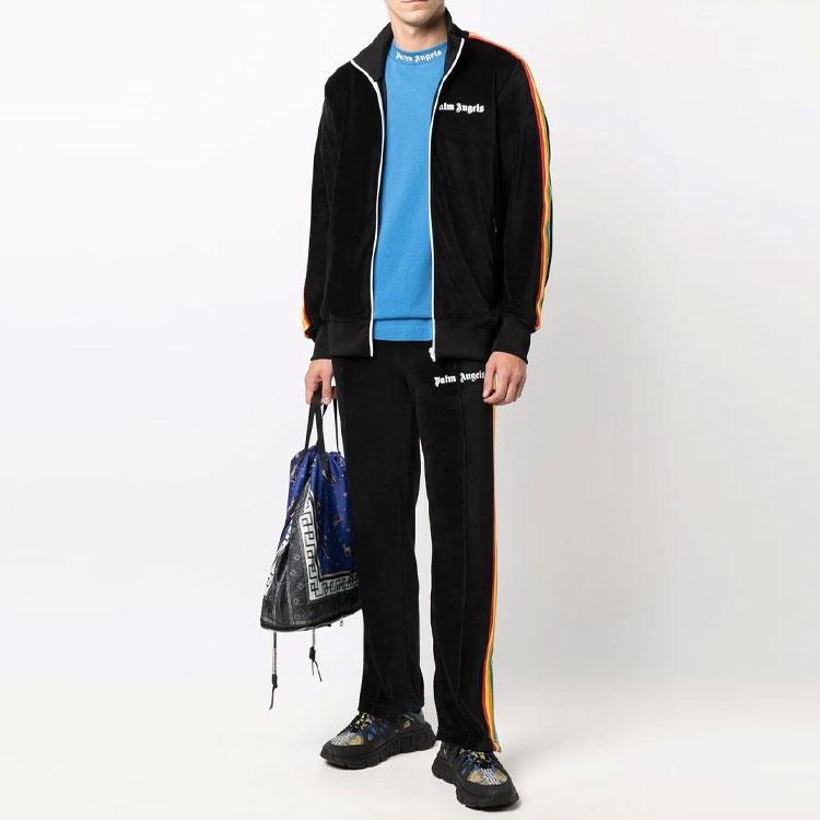 PALM ANGELS Casual Pants Men's Black Moderate Straight Fit Pants PMCA007F21FAB0101001