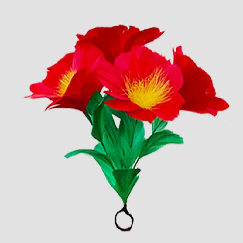 Рукав-цветок Карате Реквизит: Шелковый шарф превращается в цветы из перьев в виде солнечного взрыва (Версия 6)