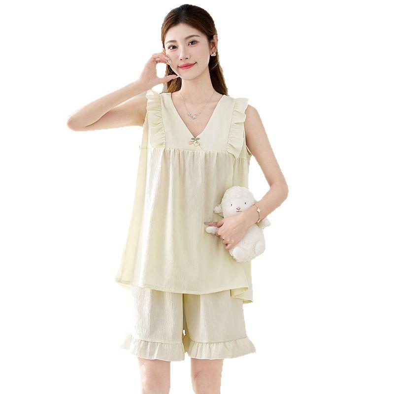 1011 new cloud cotton pajamas women's fairy style thin personalized Douyin loungewear suit can be worn outside