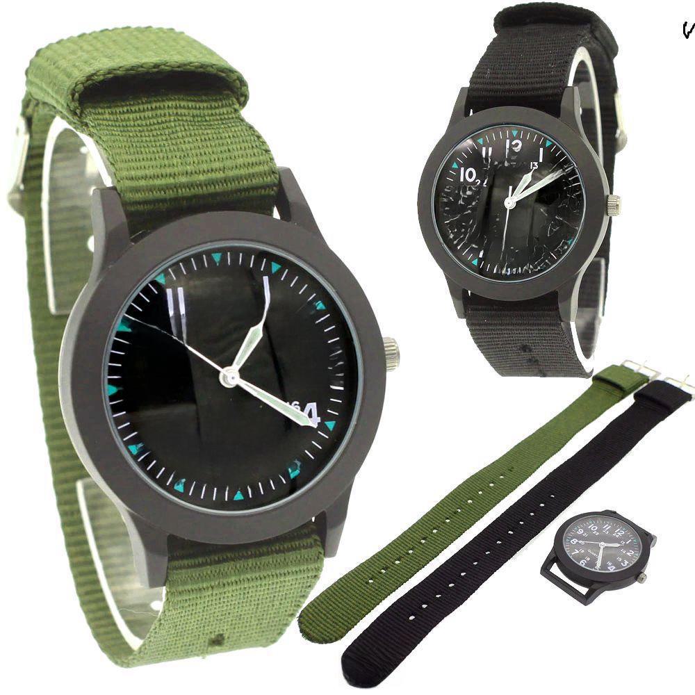 Unisex Casual Canvas Strap Watches with Pin Buckle Design
