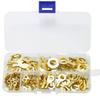 Комплект круглых клеммных соединителей, латунная обжимная кабельная проволочная клемма, круглая клемма, медная проушина, кольцевая кабельная проволочная клемма, набор из 150 штук, универсальная водонепроницаемая