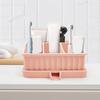 Detachable Silicone Toothbrush Storage Box Draining Cosmetic Storage Box  for Home