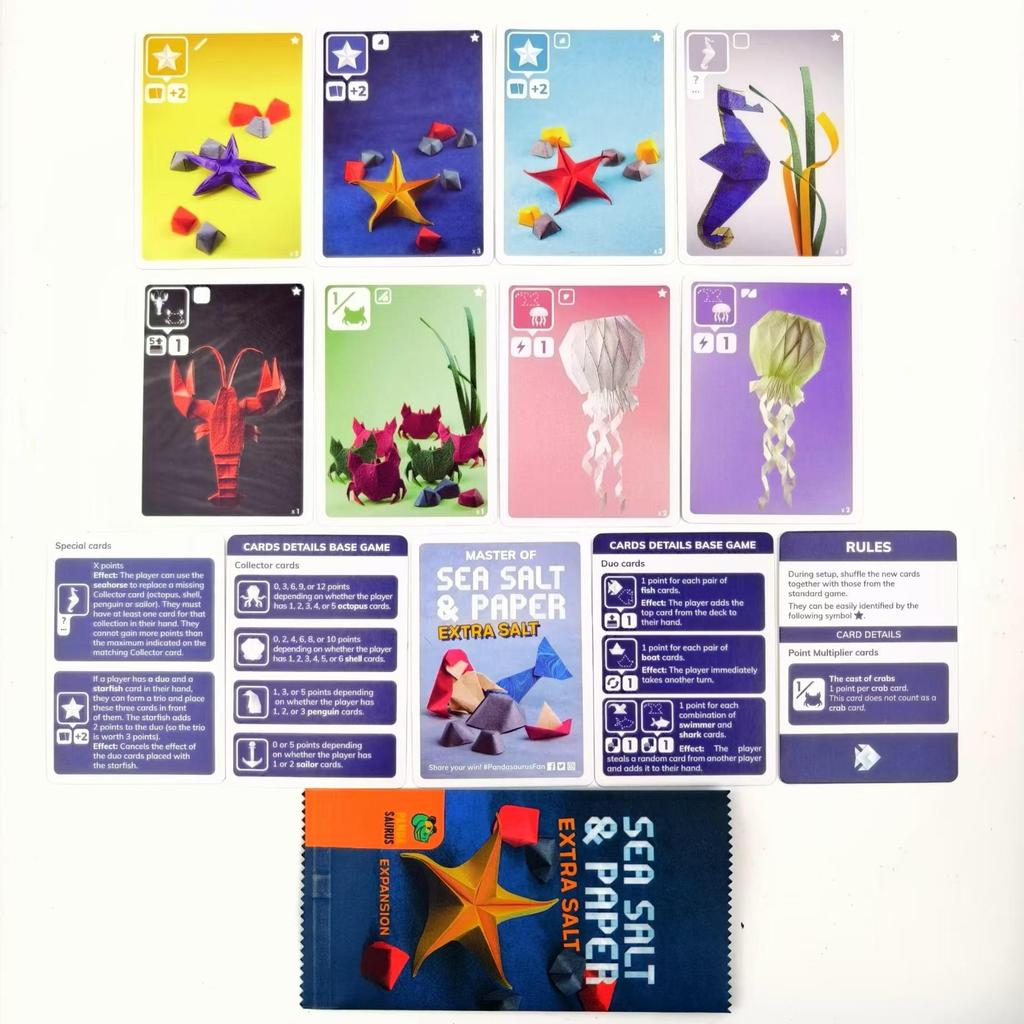 Карточная игра Морская соль и бумага 2-4 игрока Английская версия Настольные игры