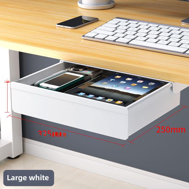 Under-Desk Hidden Drawer Storage Box for Office Workstation