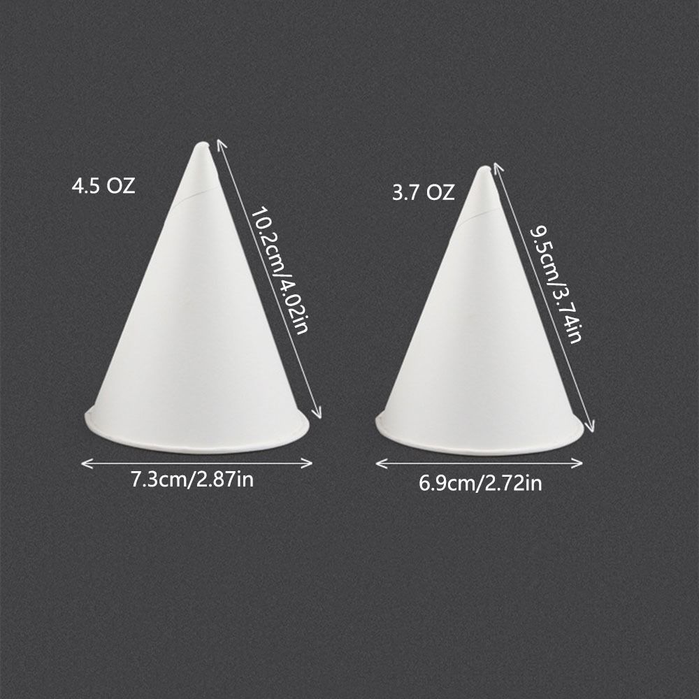 200 шт. Герметичные Белые Бумажные Конусные Стаканчики Покрытые Одноразовые Бумажные Стаканчики Премиум Стаканчики для Снежных Конусов Вода
