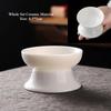 Ceramic Tea Residue Filter, Strainer, Chinese Tea Set Accessory, Teaware, Infuser Funnel and Stand, Fine White Jade Porcelain