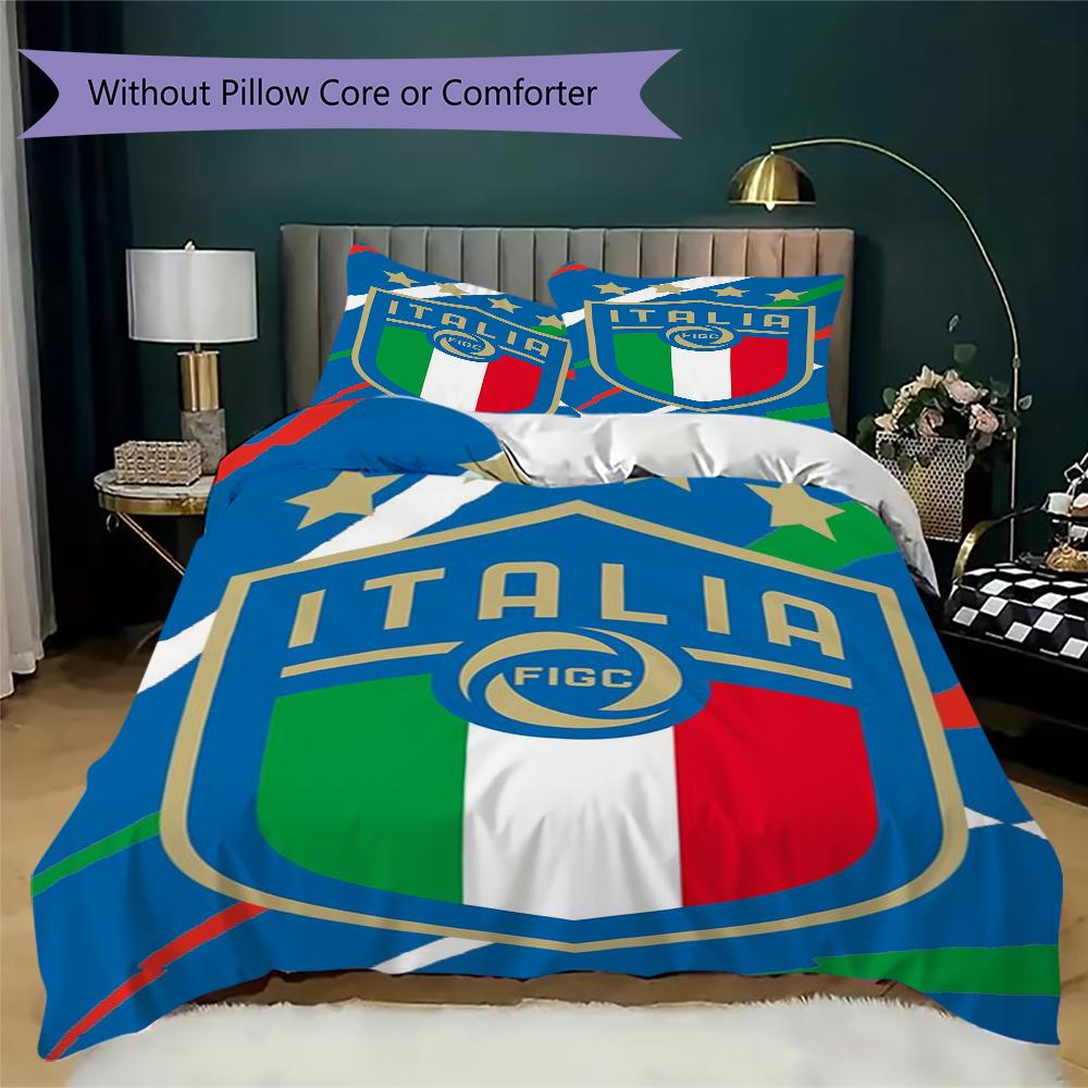 FIGC Pattern Bedding,Quilt Set Quilt Cover Pillowcase Home Birthday Gift(1 * duvet cover + 2 * pillowcase, without core)_lx